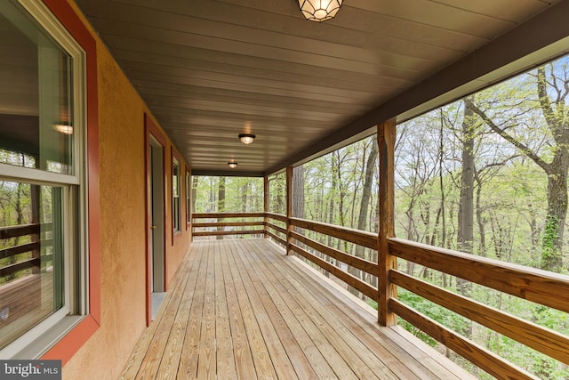 view of wooden terrace