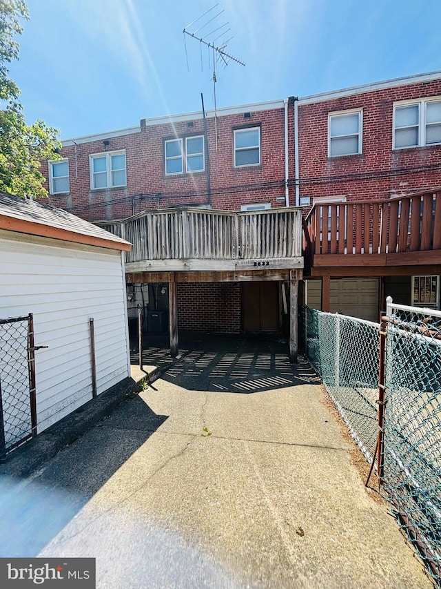 2633 Levick St, Philadelphia, PA 19149 - back of property featuring a wooden deck and fence