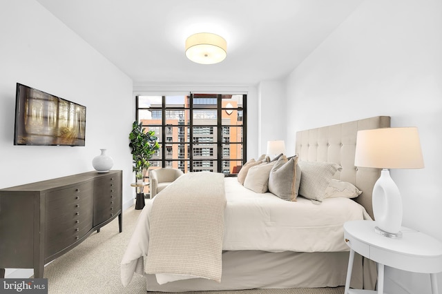 bedroom featuring carpet