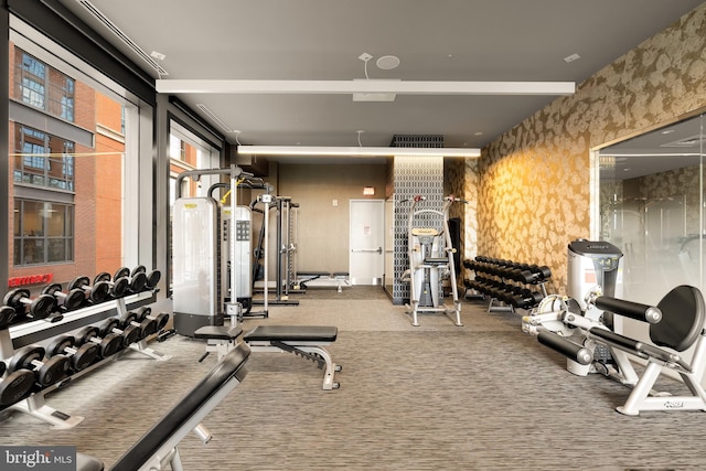 view of workout area