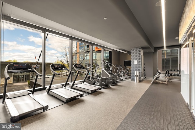 view of workout area