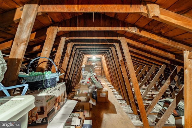 view of attic