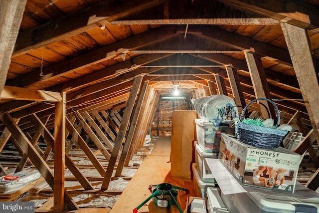 view of attic