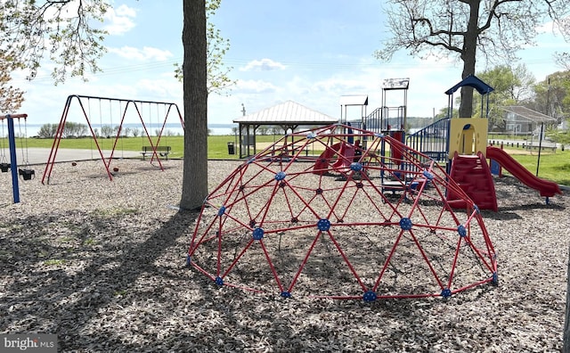 communal playground featuring a gazebo
