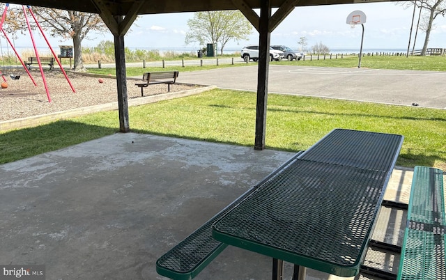 view of patio / terrace with playground community