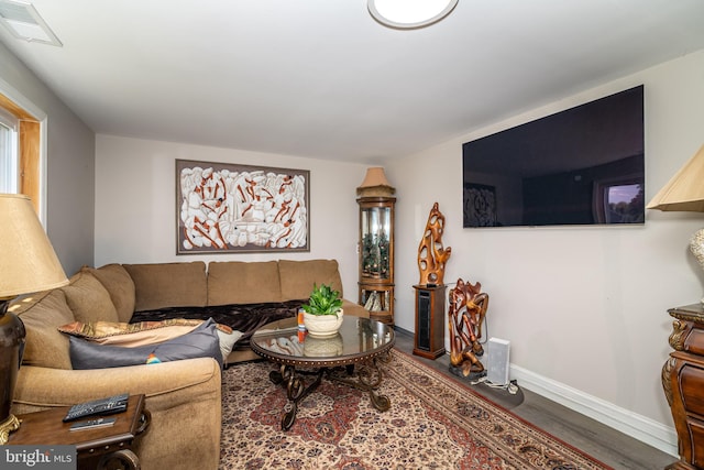 228 Purdue Ave, Pemberton, NJ 08068 - living room with baseboards and wood finished floors