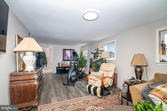 228 Purdue Ave, Pemberton, NJ 08068 - living room featuring dark wood-style flooring