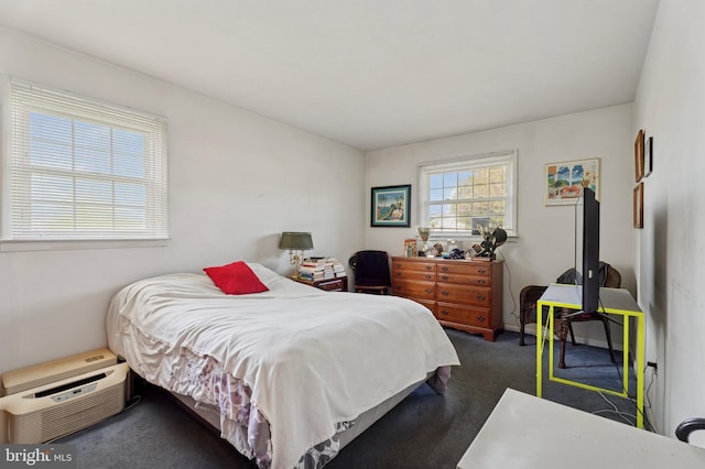 bedroom with carpet floors
