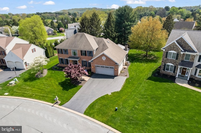 drone / aerial view featuring a residential view