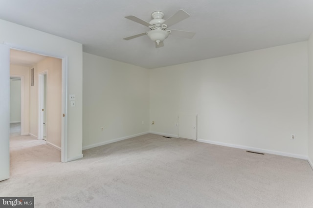 275 Wood Rise Ln, Winchester, VA 22602 - spare room with a ceiling fan, baseboards, light colored carpet, and visible vents