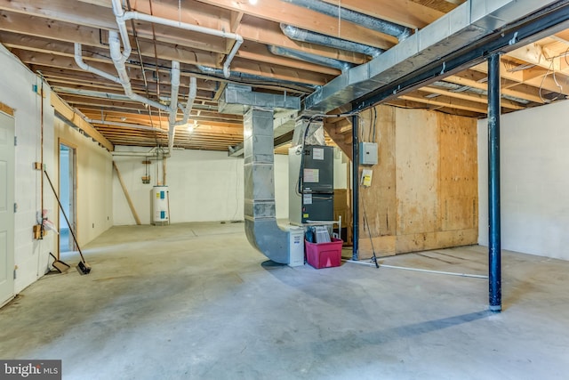 275 Wood Rise Ln, Winchester, VA 22602 - unfinished basement featuring water heater and heating unit