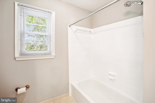 21130 Haystack Ct, Ashburn, VA 20147 - bathroom with tile patterned flooring, baseboards, and shower / bath combination