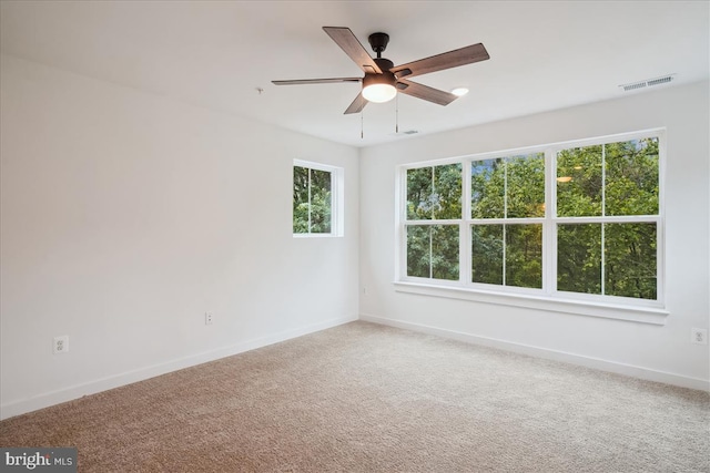 9842 Fire Tower Rd, Ijamsville, MD 21754 - spare room with baseboards, a ceiling fan, and carpet