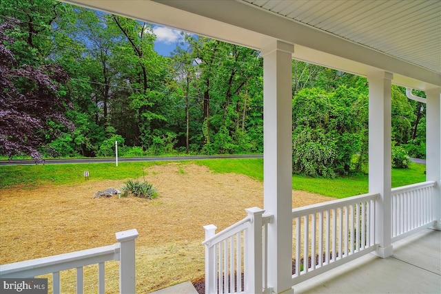 9842 Fire Tower Rd, Ijamsville, MD 21754 - view of green lawn with a porch