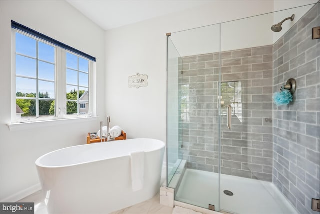 502 Leaning Oak St, Gaithersburg, MD 20878 - full bath with a shower stall and a freestanding tub