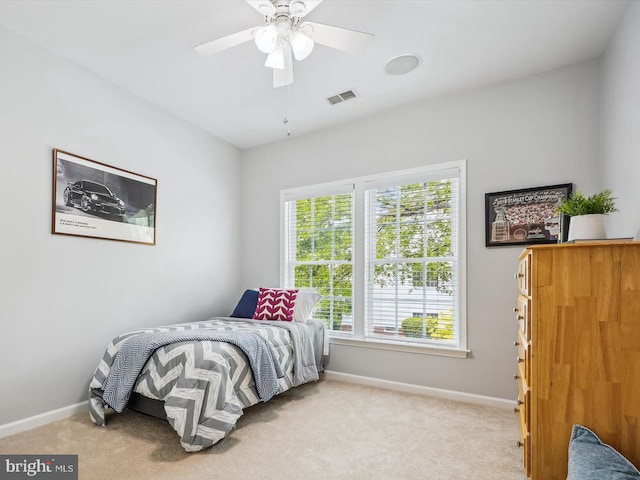502 Leaning Oak St, Gaithersburg, MD 20878 - bedroom with baseboards, carpet, and a ceiling fan