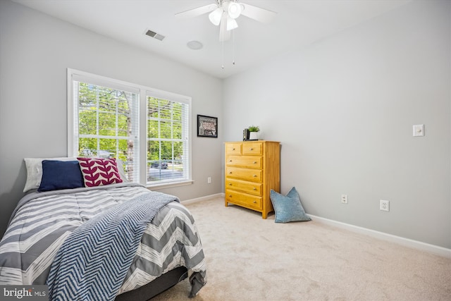 502 Leaning Oak St, Gaithersburg, MD 20878 - bedroom with carpet, baseboards, and ceiling fan