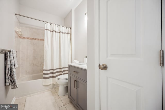 502 Leaning Oak St, Gaithersburg, MD 20878 - bathroom featuring vanity, toilet, shower / bath combination with curtain, and tile patterned flooring