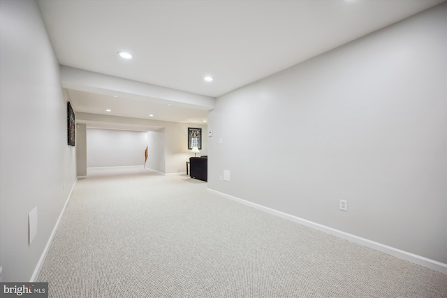 502 Leaning Oak St, Gaithersburg, MD 20878 - finished below grade area with recessed lighting, baseboards, and carpet floors