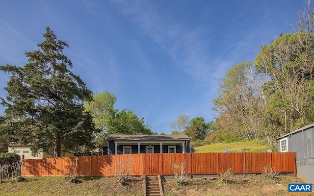 551 Bremo Rd, Bremo Bluff, VA 23022 - view of yard featuring stairway and fence