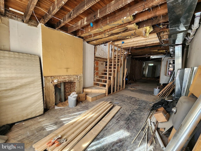 2932 Greenmount Ave, Baltimore, MD 21218 - unfinished basement featuring stairs