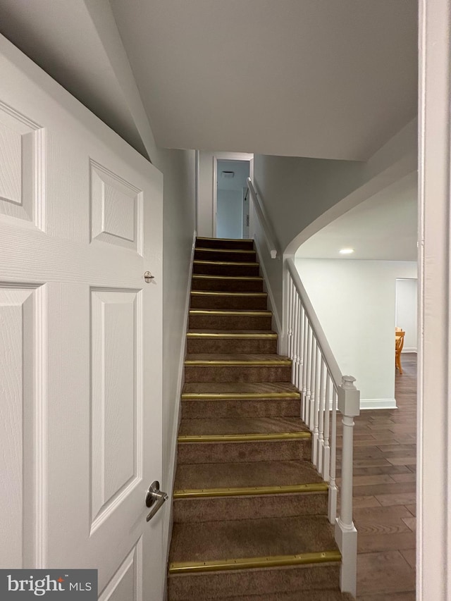 7915 New Second St, Elkins Park, PA 19027 - stairs featuring wood finished floors and baseboards