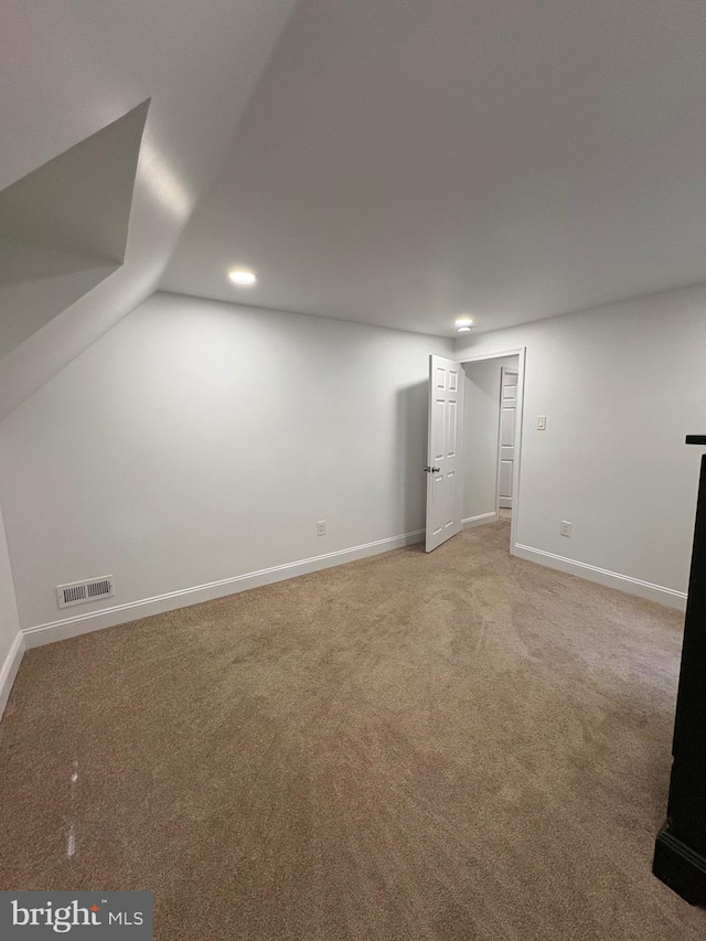 7915 New Second St, Elkins Park, PA 19027 - basement with light colored carpet, baseboards, and recessed lighting