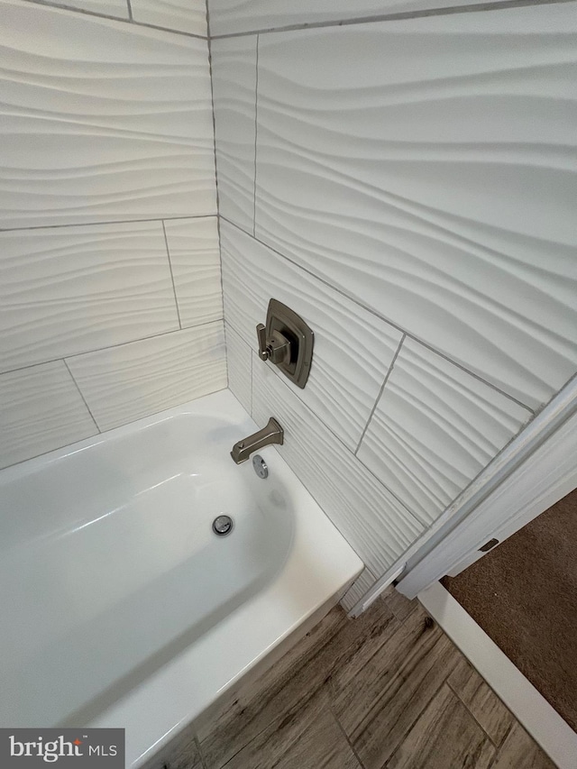 7915 New Second St, Elkins Park, PA 19027 - full bath with wood finished floors and shower / bathtub combination