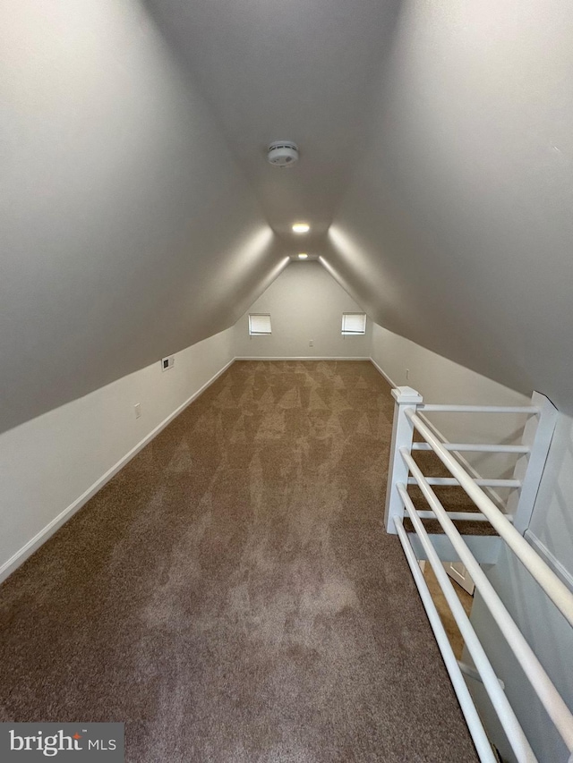 7915 New Second St, Elkins Park, PA 19027 - additional living space featuring carpet, lofted ceiling, and baseboards