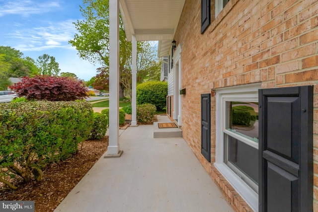 view of patio with covered porch