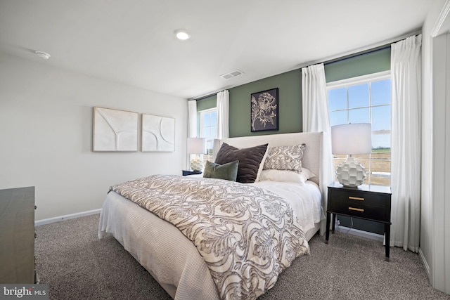 111 Yurok Ct, Winchester, VA 22602 - bedroom with baseboards, visible vents, recessed lighting, and carpet flooring