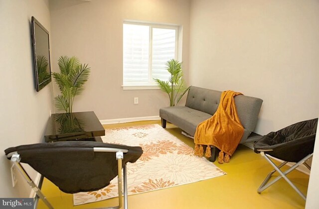 sitting room featuring baseboards