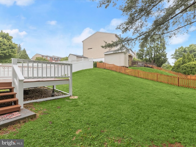 3826 Perryhurst, Nottingham, MD 21236 - view of yard featuring a wooden deck