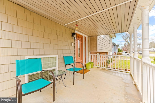 view of patio with covered porch