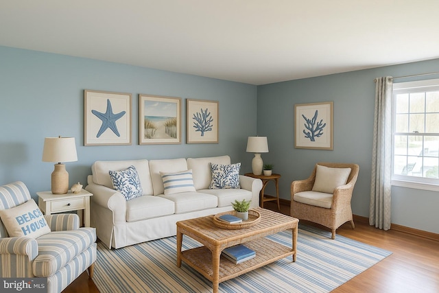 79 Darl Cir, Colonial Beach, VA 22443 - living area featuring wood finished floors and baseboards