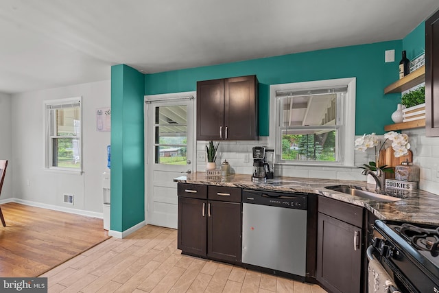 6842 Queens Ferry Rd, Baltimore, MD 21239 - kitchen featuring stainless steel dishwasher, a sink, and healthy amount of natural light