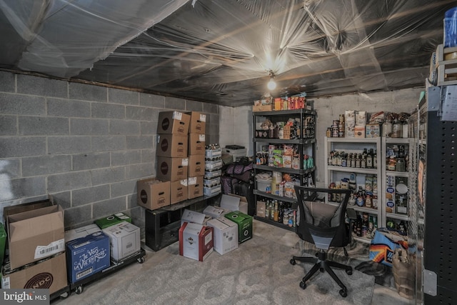 view of storage area