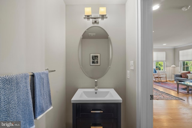 57 Primrose Hill Ln, Annapolis, MD 21403 - bathroom featuring vanity and wood finished floors