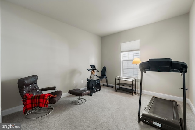 57 Primrose Hill Ln, Annapolis, MD 21403 - workout area featuring carpet floors and baseboards