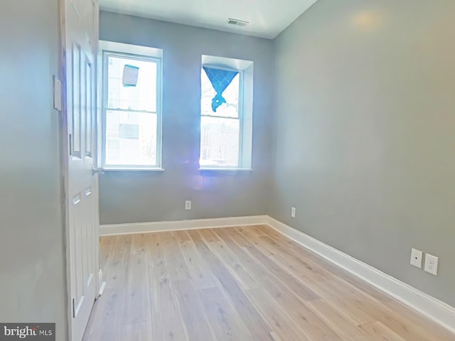 2138 N 18th St, Philadelphia, PA 19121 - unfurnished room featuring baseboards, visible vents, and light wood finished floors
