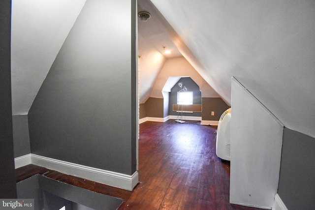 1921 Rhode Island Ave NE, Washington, DC 20018 - bonus room with baseboards, vaulted ceiling, and wood finished floors