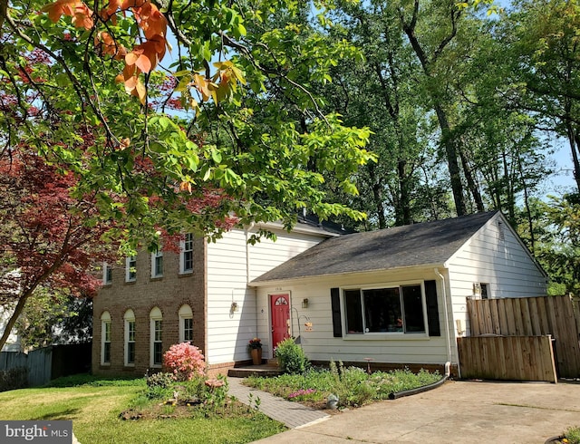 tri-level home with fence