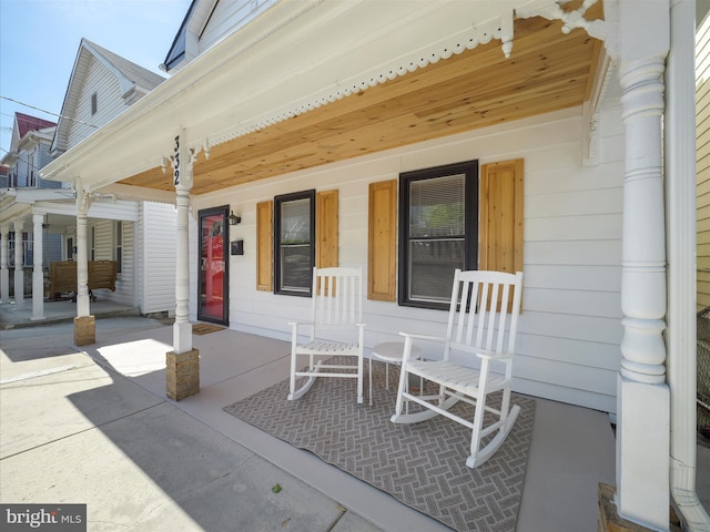 view of patio / terrace featuring covered porch