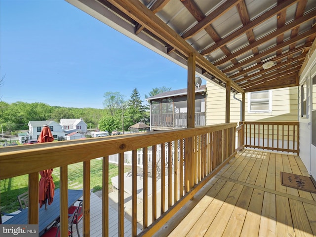 view of wooden terrace