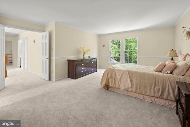 13423 Fairland Park Dr, Silver Spring, MD 20904 - bedroom with baseboards, ornamental molding, and carpet