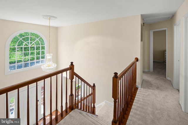 13423 Fairland Park Dr, Silver Spring, MD 20904 - stairs with carpet floors and baseboards