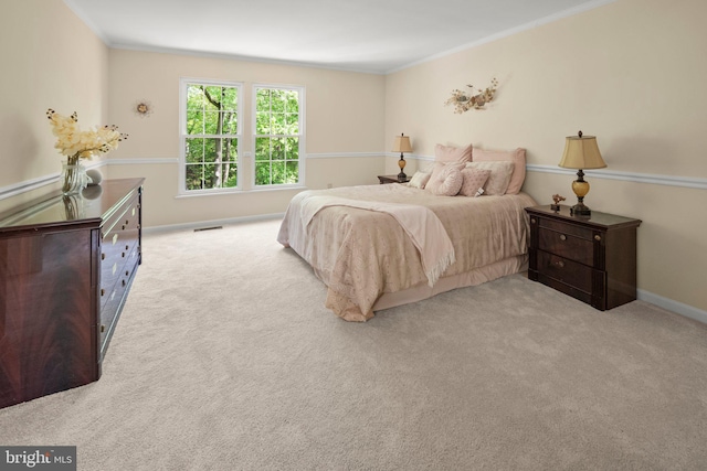 13423 Fairland Park Dr, Silver Spring, MD 20904 - carpeted bedroom featuring crown molding, baseboards, and visible vents