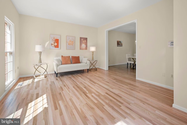 13423 Fairland Park Dr, Silver Spring, MD 20904 - sitting room with baseboards and light wood-style flooring