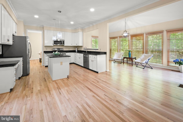 13423 Fairland Park Dr, Silver Spring, MD 20904 - kitchen featuring crown molding, dark countertops, appliances with stainless steel finishes, and a sink