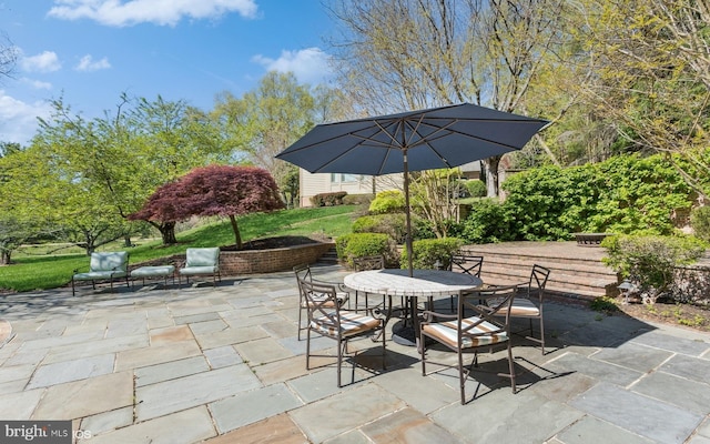 view of patio / terrace featuring outdoor dining space